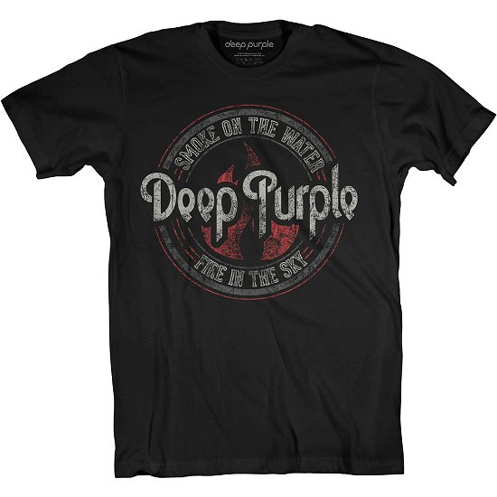 Deep Purple Unisex T-Shirt: Smoke Circle - Deep Purple - Produtos -  - 5056368620126 - 