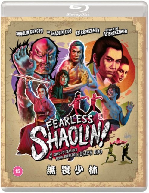 Fearless Shaolin - Shaolin Kung Fu / The Shaolin Kids / 18 Bronzemen / Return Of The 18 Bronzemen - Joseph Kuo - Movies - Eureka - 5060000705126 - November 20, 2023