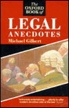 Cover for Michael Gilbert · The Oxford Book of Legal Anecdotes (Paperback Book) (1989)