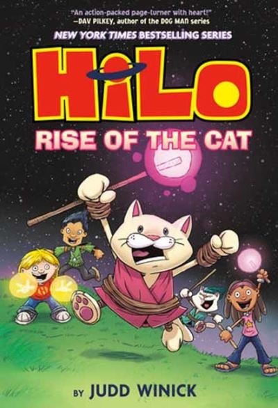 Cover for Judd Winick · Hilo Book 10: Rise of the Cat: (A Graphic Novel) (Inbunden Bok) (2024)