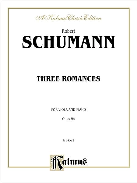 Cover for Robert · Schumann 3 Romances Op 94 V (Paperback Book) [Kalmus edition] (1985)