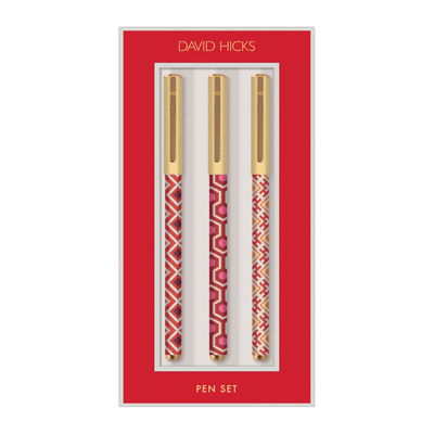 Cover for Galison · David Hicks (Reds) Everyday Pen Set (MERCH) (2019)