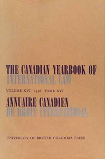 Cover for Bourne · The Canadian Yearbook of International Law, Vol. 16, 1978 - Canadian Yearbook of International Law (Hardcover Book) (1979)