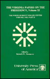 The Virginia Papers on the Presidency - The Virginia Papers on the Presidency Series - Kenneth W. Thompson - Książki - University Press of America - 9780819131126 - 24 marca 1983