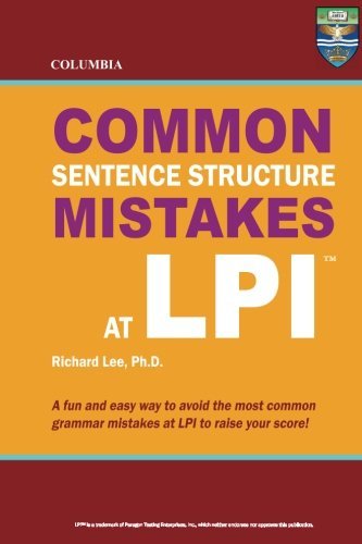 Cover for Richard Lee Ph.d. · Columbia Common Sentence Structure Mistakes at Lpi (Taschenbuch) (2012)