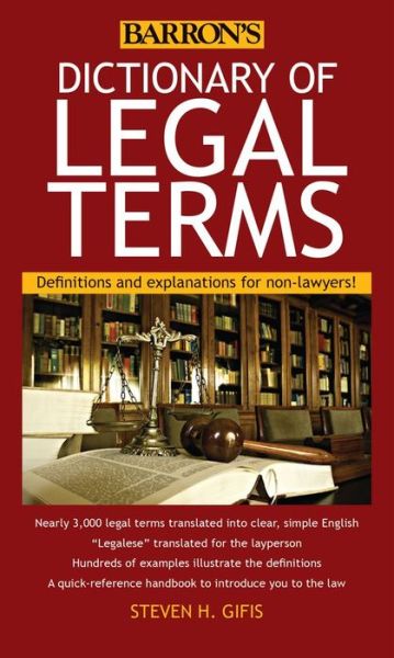 Cover for Steven H. Gifis · Dictionary of Legal Terms: Definitions and Explanations for Non-Lawyers (Paperback Book) [Fifth edition] (2015)