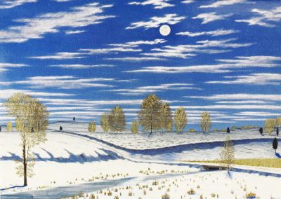 Cover for Peter Pauper Press Inc. · Winter Scene in Moonlight Deluxe Boxed Holiday Cards (Cards) (2022)