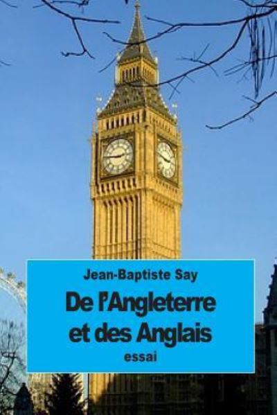 Cover for Jean-Baptiste Say · De l'Angleterre et des Anglais (Paperback Book) (2015)