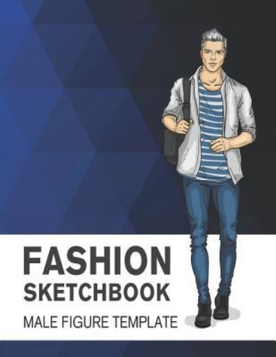 Cover for Lance Derrick · Fashion Sketchbook Male Figure Template (Paperback Book) (2019)