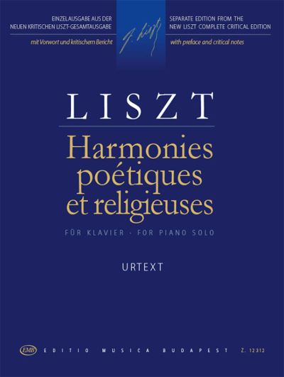 Cover for Harmonies poetiques et religieuses  URTEXT  New  enlarged edition (Taschenbuch) (2004)