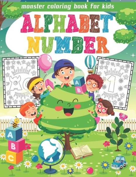 Cover for Focus Coloring Cave · Alphabet Monster Number Coloring Book for Kids (Paperback Bog) (2020)
