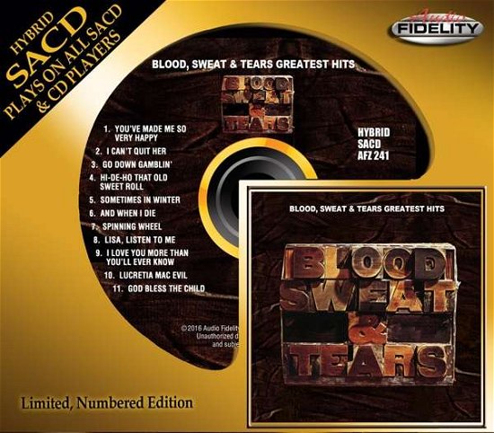 Cover for Blood, Sweat &amp; Tears · Greatest Hits (CD) [Limited Numbered edition] (2016)