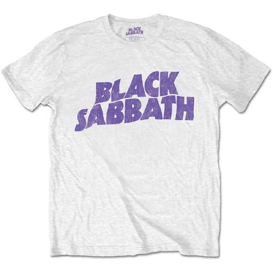 Cover for Black Sabbath · Black Sabbath Kids Retail Pack T-Shirt: Wavy Logo (White) (1-2 Years) (T-shirt) [size 1-2yrs] [White - Kids edition] (2019)