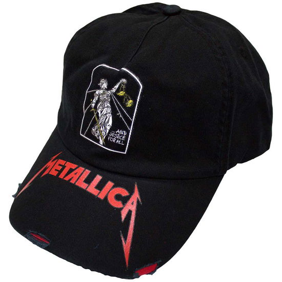 Metallica Unisex Baseball Cap: And Justice For All Tombstone (Black) - Metallica - Produtos - - 5056737274127 - 22 de agosto de 2024
