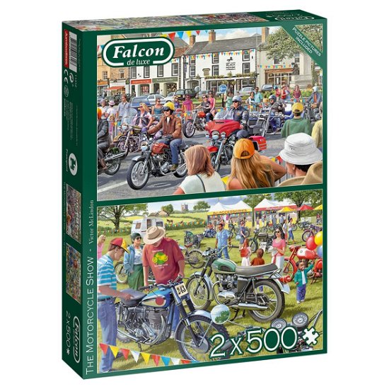 Cover for Falcon Puzzle · The Motorcycle Show ( 2x 500 Pcs ) (Leketøy)