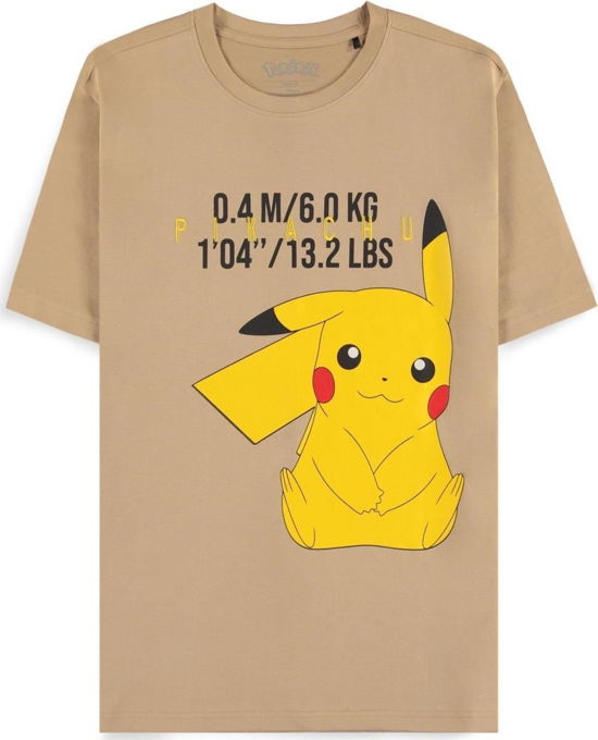 Pokemon T-Shirt Beige Pikachu Größe S -  - Merchandise -  - 8718526191127 - 3. maj 2024
