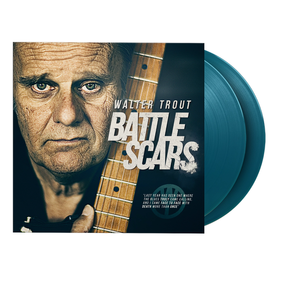 Cover for Walter Trout · Battle Scars (LP) [10th Anniversary Aquamarine Coloured edition] (2025)