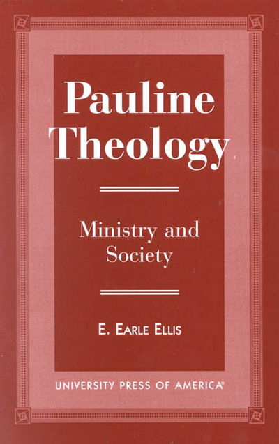 Cover for E. Earle Ellis · Pauline Theology: Ministry and Theology (Paperback Book) (1996)