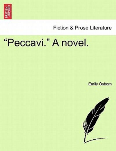 Cover for Emily Osborn · `peccavi.` a Novel. (Paperback Book) (2011)