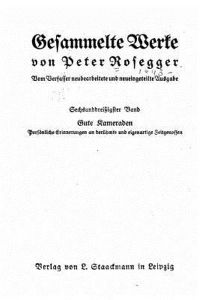 Cover for Peter Rosegger · Gesammelte werke (Paperback Book) (2016)