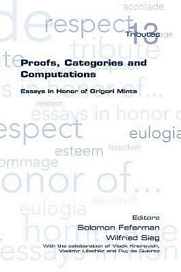 Cover for Solomon Feferman · Proofs, Categories and Computations. Essays in Honor of Grigori Mints (Pocketbok) (2010)