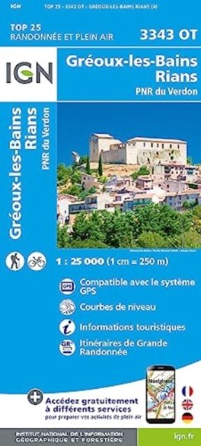 Greoux-les-Bains / Rians / PNR du Verdon - TOP 25 (Kort) (2023)