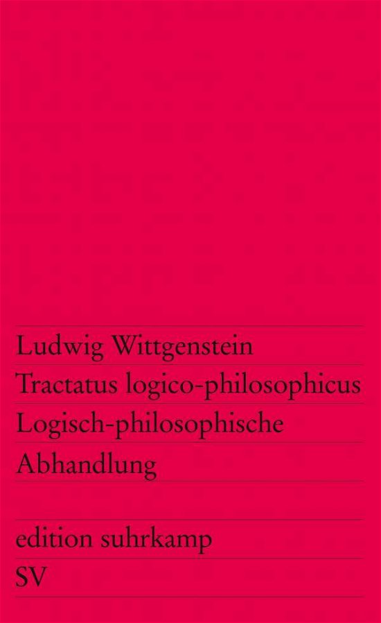 Cover for Ludwig Wittgenstein · Edit.Suhrk.0012 Wittgenstein.Tractatus (Bok)