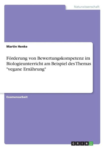 Cover for Henke · Förderung von Bewertungskompetenz (Book)