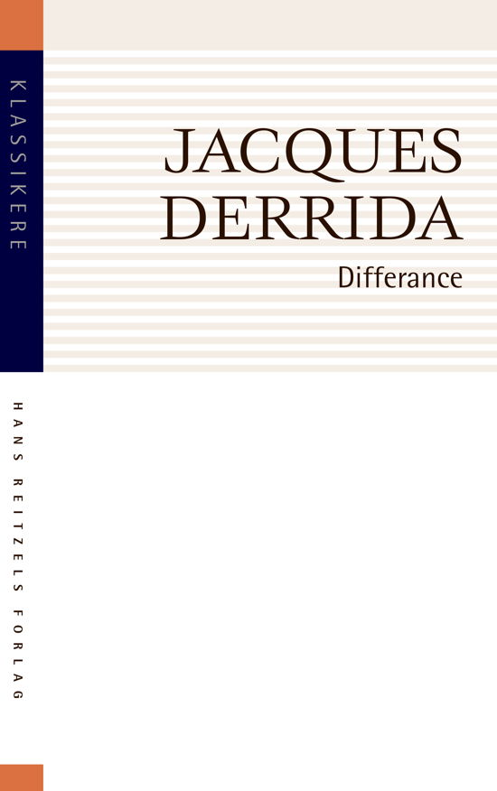 Cover for Jacques Derrida · Klassikere: Differance (Sewn Spine Book) [1e uitgave] (2020)