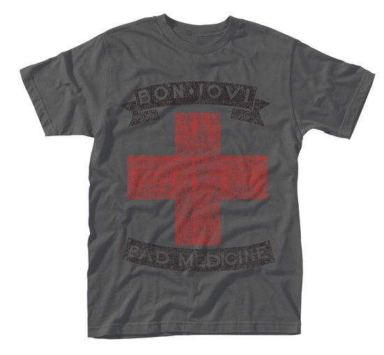 Cover for Bon Jovi · Bad Medicine (T-shirt) [size L] [Grey edition] (2017)