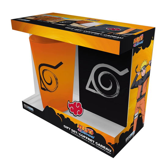 NARUTO SHIPPUDEN - Pck XXL glass + Pin + Pocket No - Naruto - Gadżety - ABYstyle - 3665361078128 - 