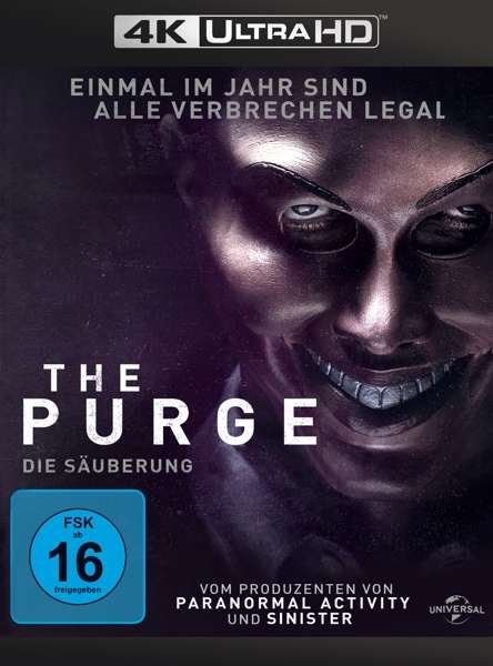 The Purge - Die Säuberung - Ethan Hawke,lena Headey,adelaide Kane - Film - UNIVERSAL PICTURE - 5053083144128 - 15. mars 2018