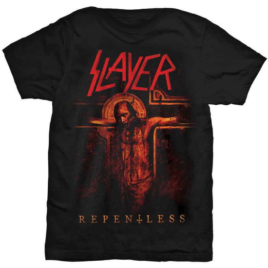 Slayer Unisex T-Shirt: Crucifix (Black) - Slayer - Fanituote - Global - Apparel - 5055979911128 - tiistai 26. syyskuuta 2023