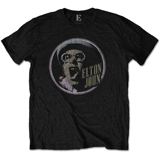 Elton John Unisex T-Shirt: Circle - Elton John - Mercancía -  - 5056170670128 - 