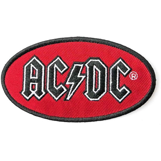 AC/DC Woven Patch: Oval Logo (Standard) - AC/DC - Merchandise -  - 5056368600128 - 