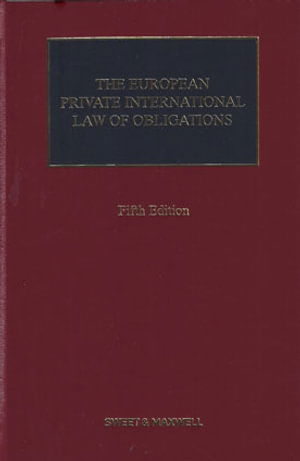 Cover for QC, Sir Richard Plender, · The European Private International Law of Obligations (Gebundenes Buch) (2019)