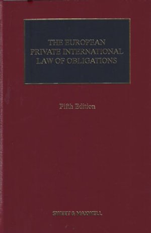 Cover for QC, Sir Richard Plender, · The European Private International Law of Obligations (Hardcover bog) (2019)
