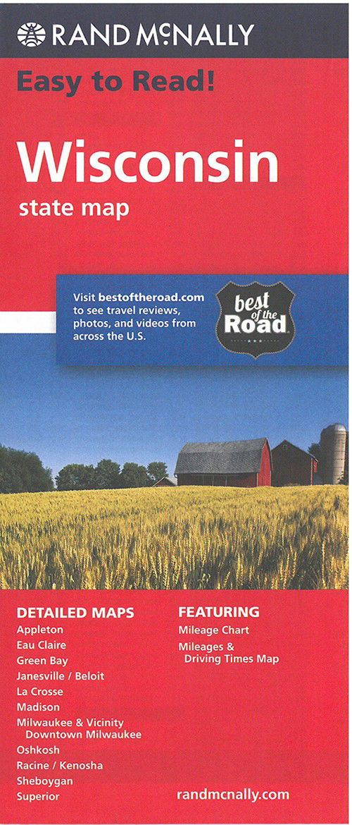 Cover for Rand McNally · Wisconsin State Map (Hardcover Book) (2010)