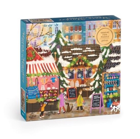 Cover for Galison · Joy Laforme Merry Market 1000 Piece Foil Puzzle in a Square Box (SPILL) (2024)