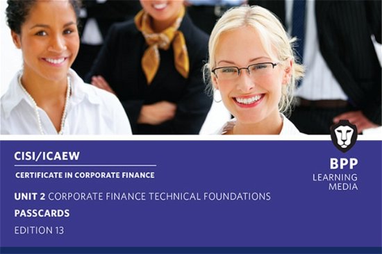 Cover for BPP Learning Media · CISI Capital Markets Programme Certificate in Corporate Finance Unit 2 Syllabus Version 18: Passcards (Pocketbok) (2023)