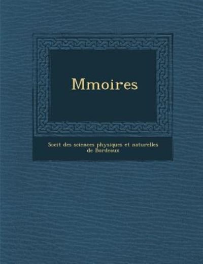 Cover for Soci T · M Moires (Paperback Book) (2012)
