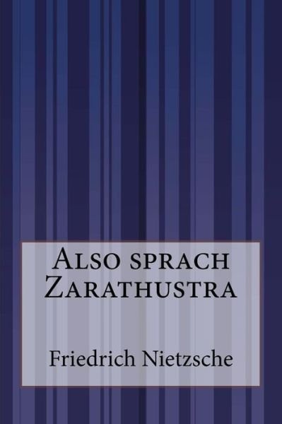 Cover for Friedrich Nietzsche · Also Sprach Zarathustra (Paperback Bog) [German edition] (2014)