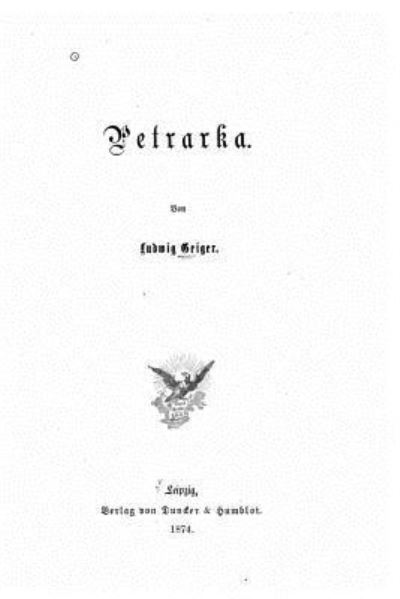 Cover for Ludwig Geiger · Petrarka (Paperback Book) (2016)
