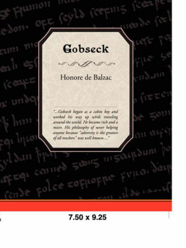 Gobseck - Honore De Balzac - Books - Book Jungle - 9781605973128 - March 13, 2008