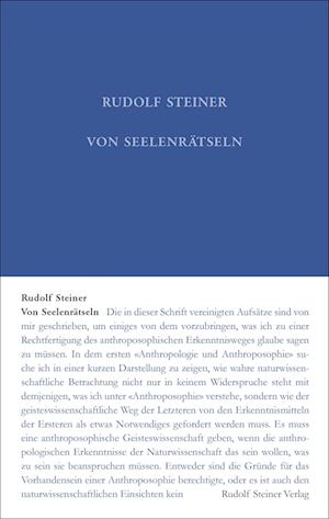 Cover for Rudolf Steiner · Von Seelenrätseln (Bog) (2023)