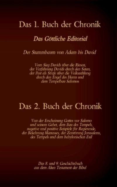 Cover for Martin Luther · Das 8. und 9. Geschichtsbuch aus dem Alten Testament der Bibel (Taschenbuch) (2021)