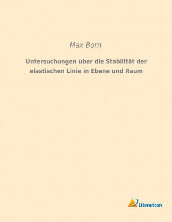 Cover for Born · Untersuchungen über die Stabilität (Book)