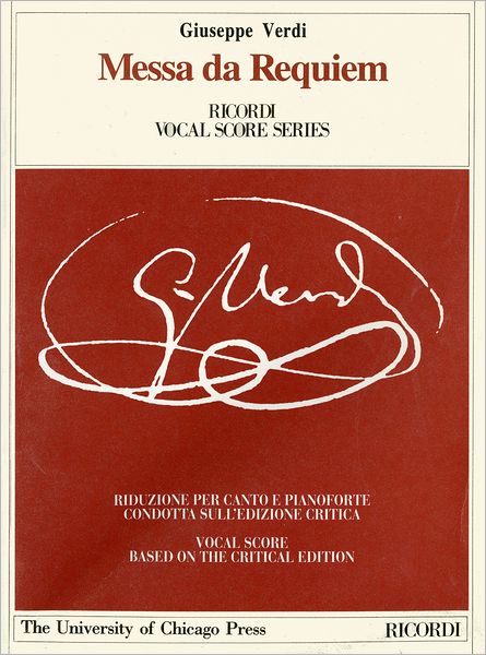 Cover for Giuseppe Verdi · Messa Da Requiem (Ricordi Vocal Score Series) (Paperback Book) (2000)