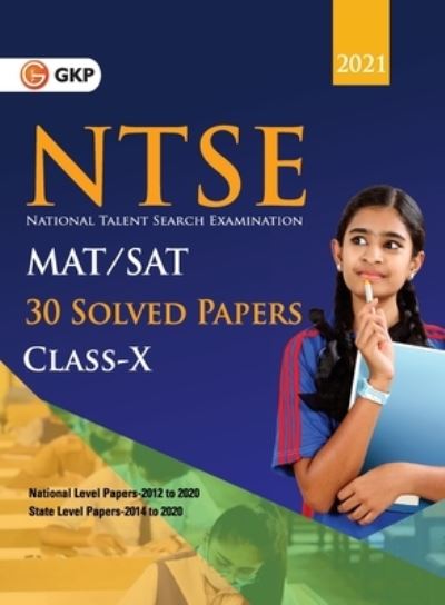 Cover for G K Publications (P) Ltd · Ntse 2020-21 Class 10th (Mat + Sat) 30 Solved Papers (Pocketbok) (2021)