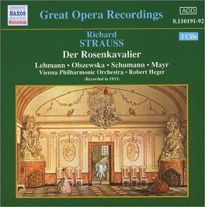 Der Rosenkavalier - Strauss,r. / Lehmann / Olszewska / Mayr / Heger - Muziek - Naxos Historical - 0636943119129 - 22 oktober 2002